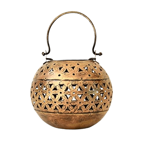 IRON HANGING T-LIGHT HOLDER (PATINA)